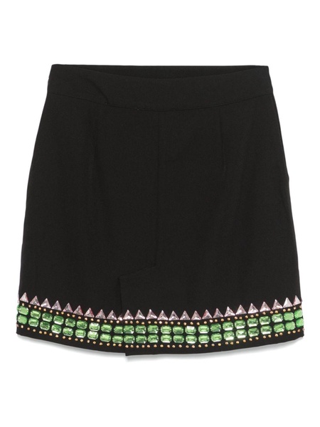 crystal-embellished mini skirt