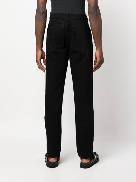 mid-rise tapered-leg trousers 