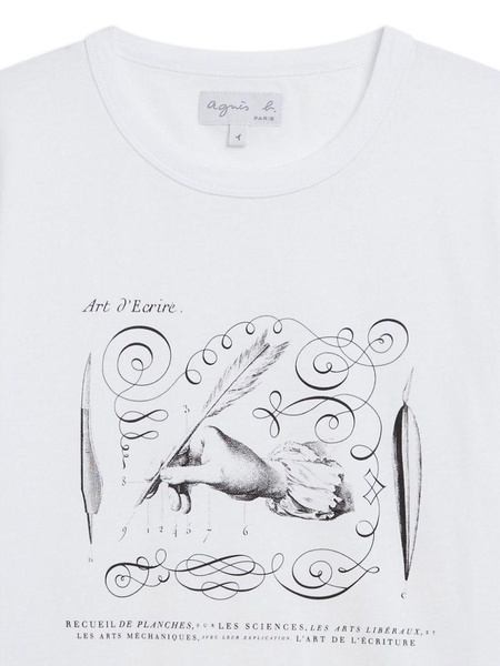 Illustration-print cotton T-shirt