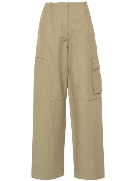 seam twill tapered trousers