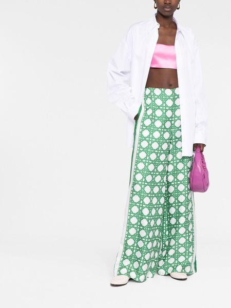 Ping Pong monogram palazzo trousers