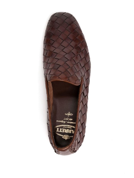 woven-leather loafers