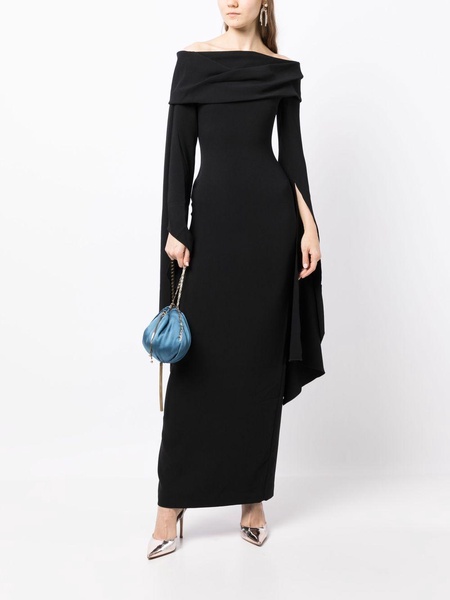 Arden off-shoulder evening gown