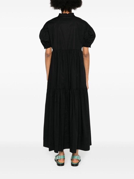 tiered cotton midi dress