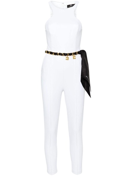 belted cropped jumpsuit