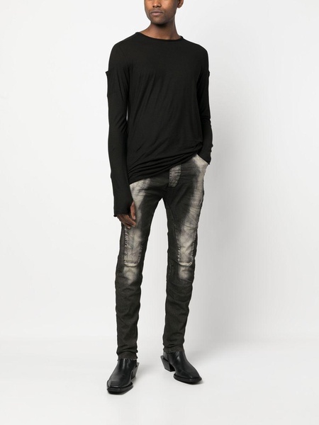 faded-effect slim-fit jeans