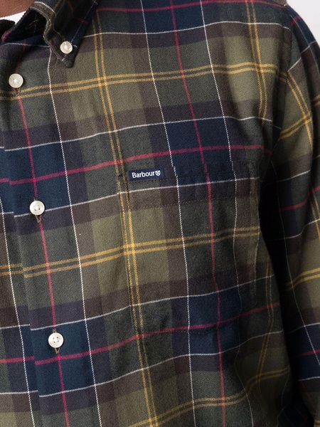 tartan check-print long-sleeved shirt