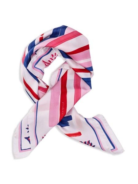 striped organic-silk scarf