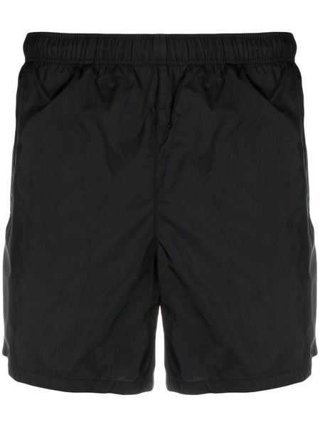 straight-leg elasticated shorts