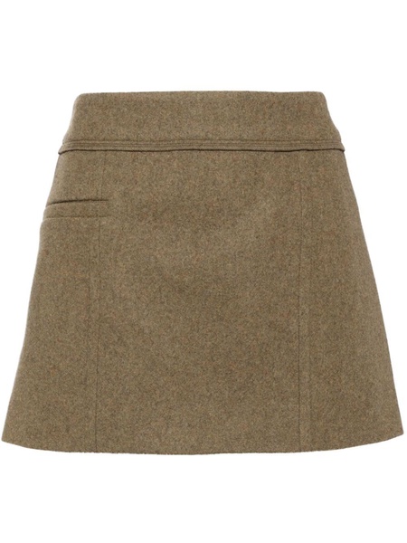 merino wool mini skirt