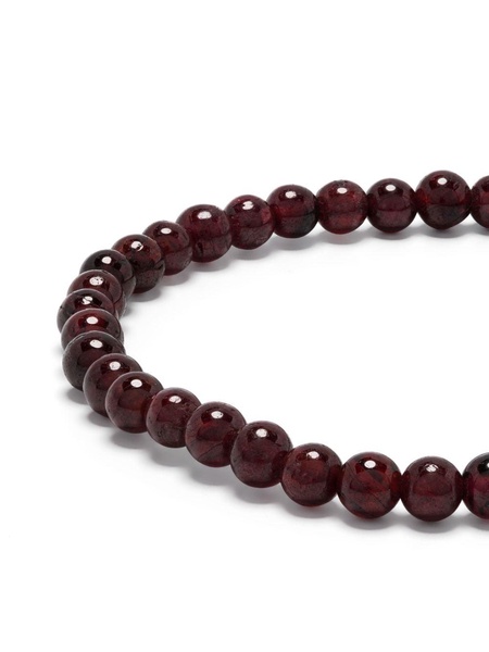 14kt yellow gold garnet bead bracelet