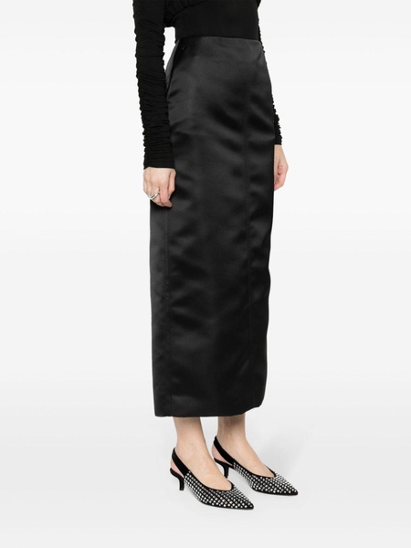 high-waisted midi skirt