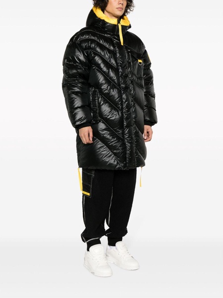 x Pyer Moss hooded quilted down coat