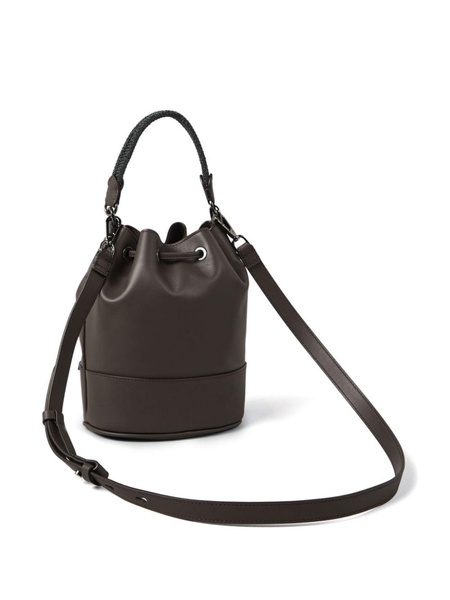 logo-stamp leather bucket bag