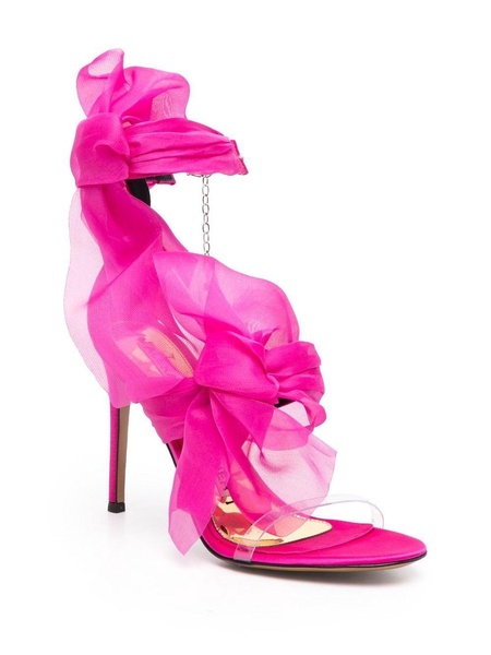 Jacqueline organza leather sandals