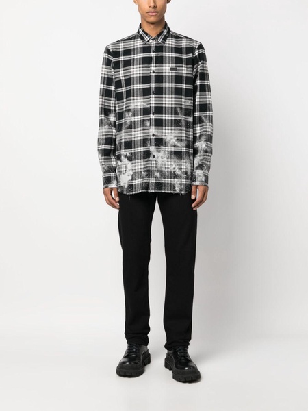 Sugar Daddy tartan-pattern flannel shirt