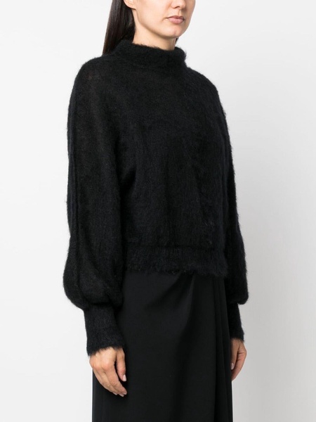 roll-neck mohair-blend jumper