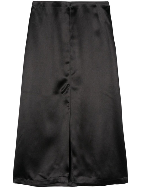 satin midi skirt