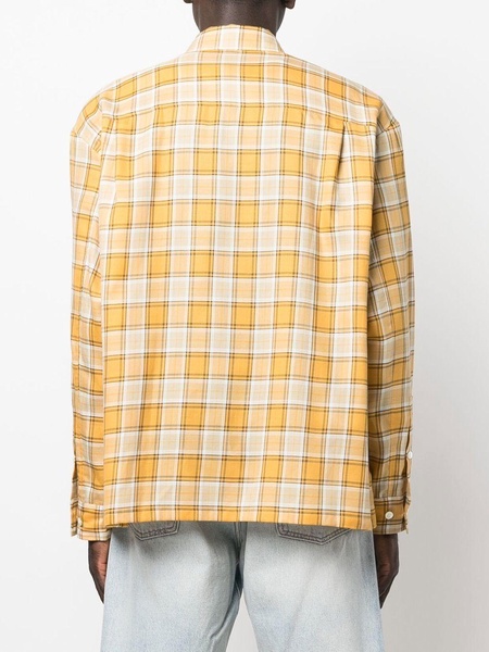 patch-pocket check flannel shirt