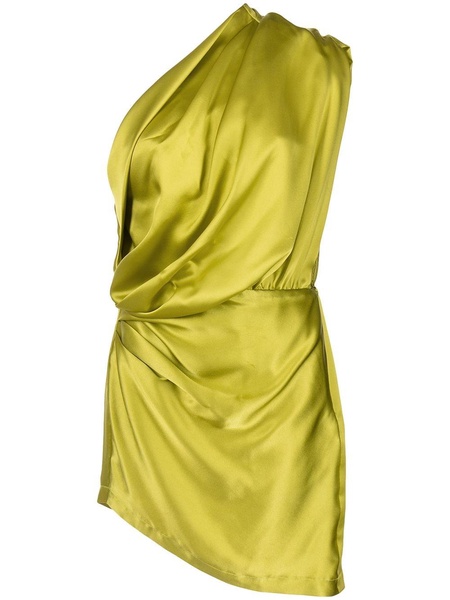 satin asymmetric mini dress