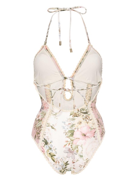 Zimmermann Floral Print One Piece Swimsuit