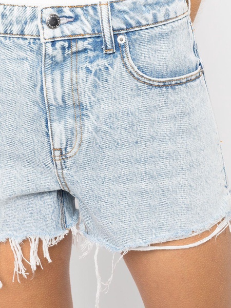 logo-waistband denim shorts