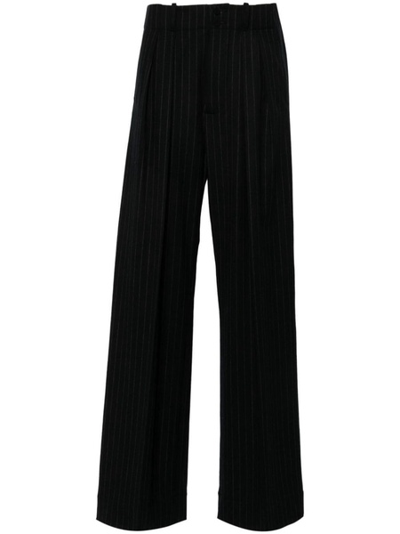 pinstriped trousers