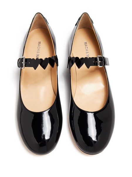 patent leather ballerina shoes