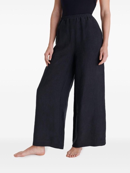 linen wide-leg trousers