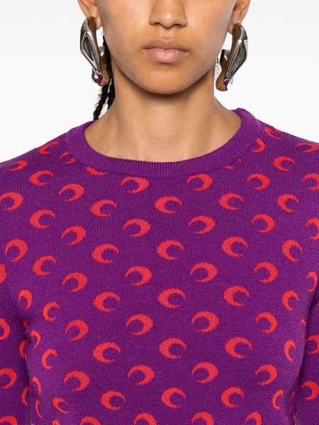 moon-jacquard sweater