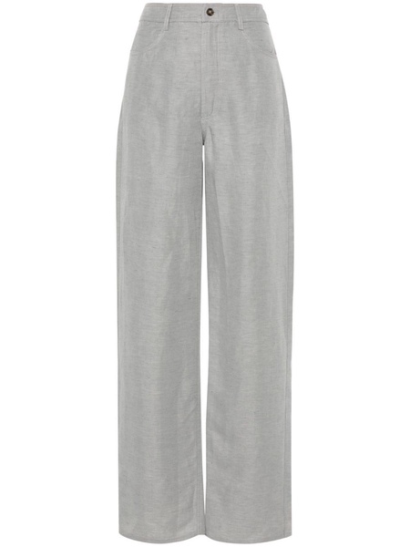 Peran mélange straight trousers