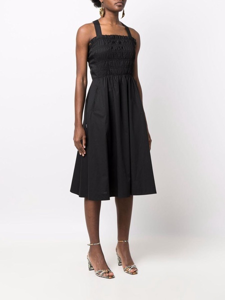 ruched-panel midi dress 