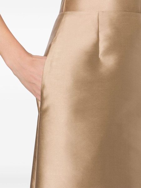 A-line satin midi skirt