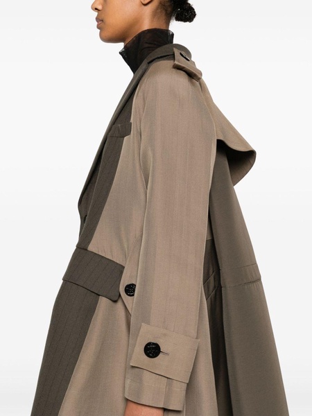 panelled-design trench coat