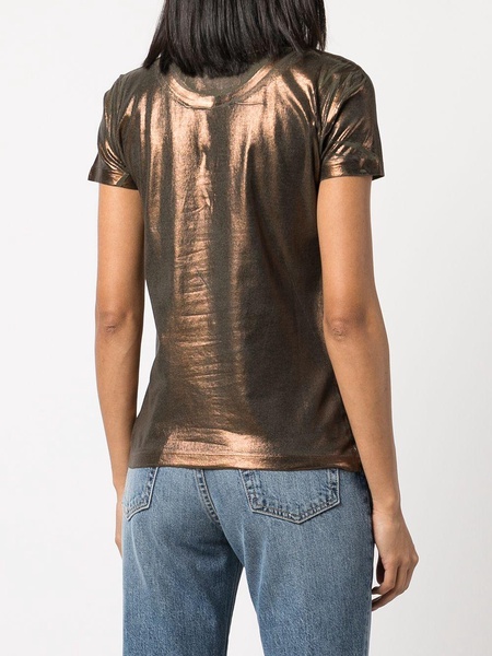 metallic cotton T-shirt