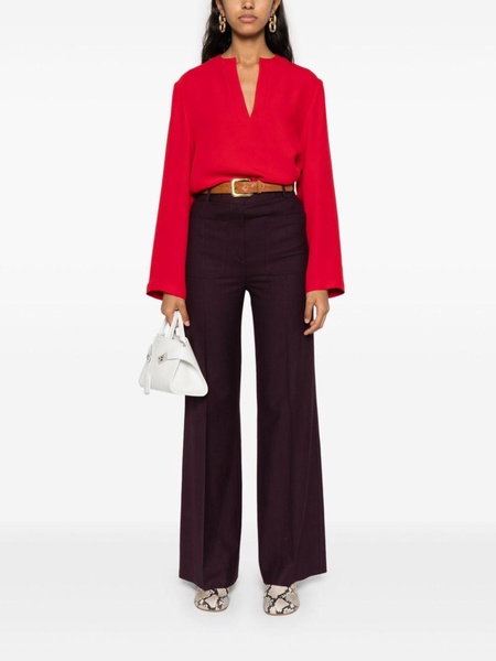 mid-rise straight-leg trousers