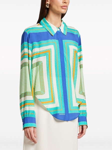 Samson abstract-print shirt