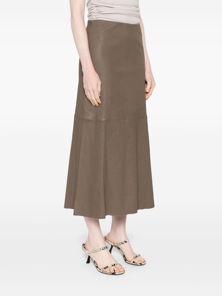 Simoas leather maxi skirt