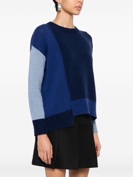 asymmetric-hem cashmere jumper