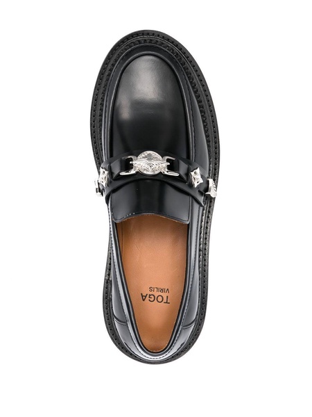 chunky leather loafers