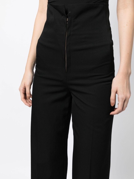 high-waisted wool trousers