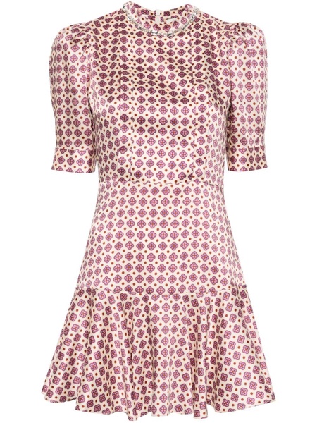 geometric-pattern mini dress