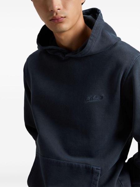 logo-embroidered cotton hoodie