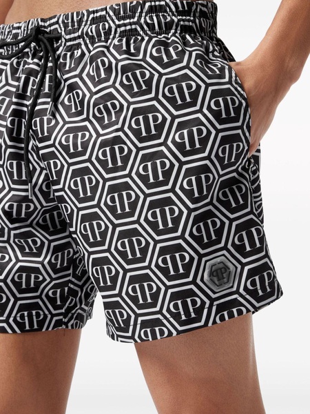 monogram-print swim shorts