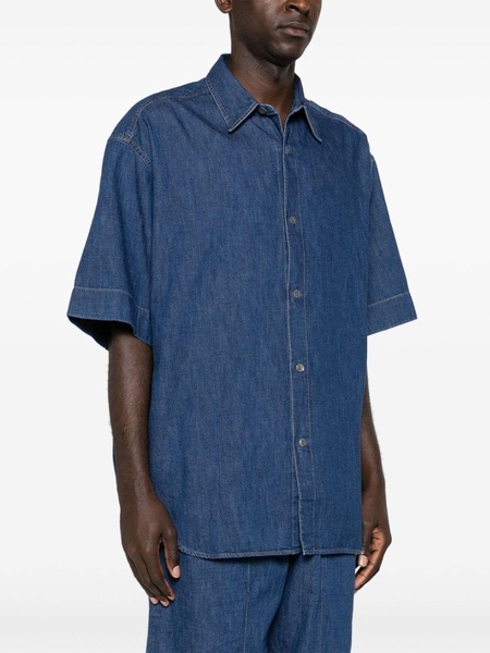 short-sleeves denim shirt