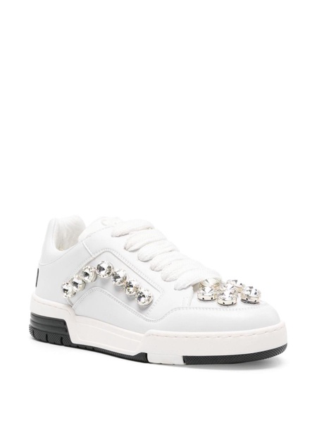 crystal-embellished panelled sneakers