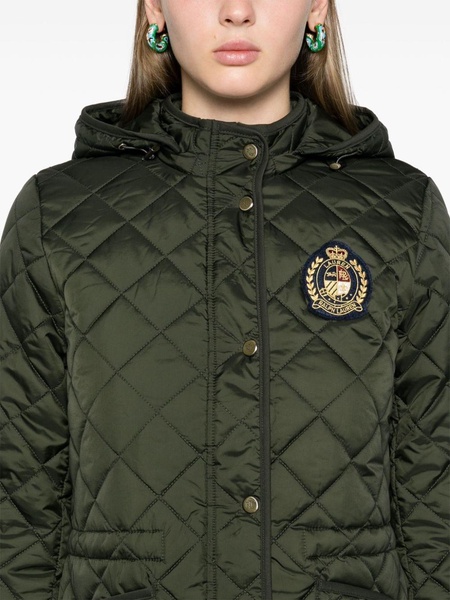 logo-patch quilted jacket