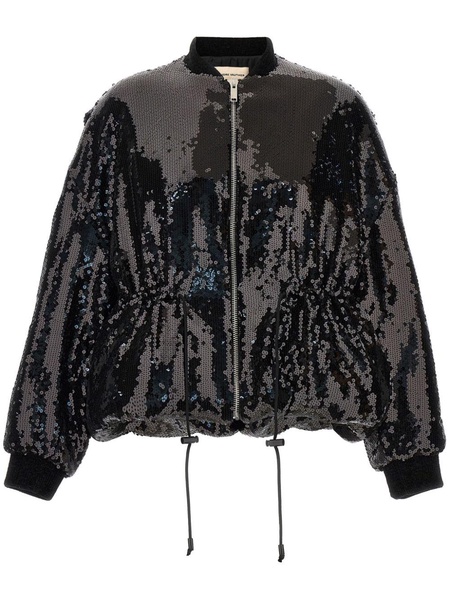 sequinned bomber jacket