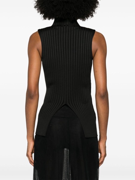 JIL SANDER Asymmetric Black Top for Women