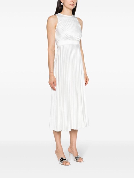 pleated-effect satin dress